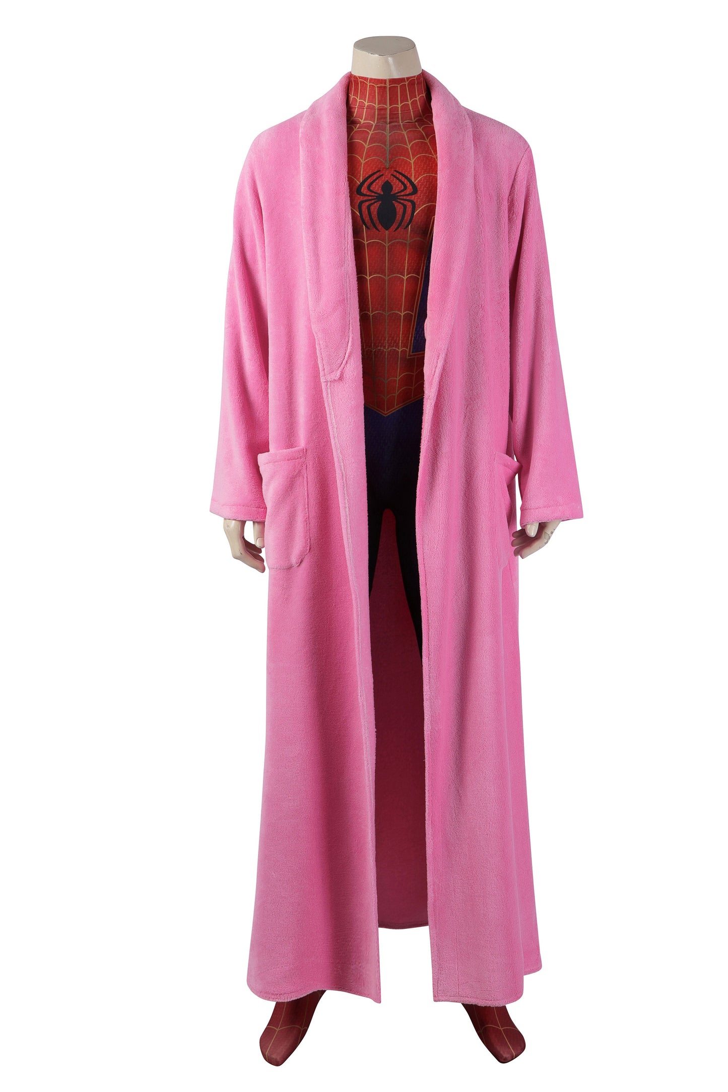 Marvel Spiderman Pink Robe Complete Cosplay Costume Outfit