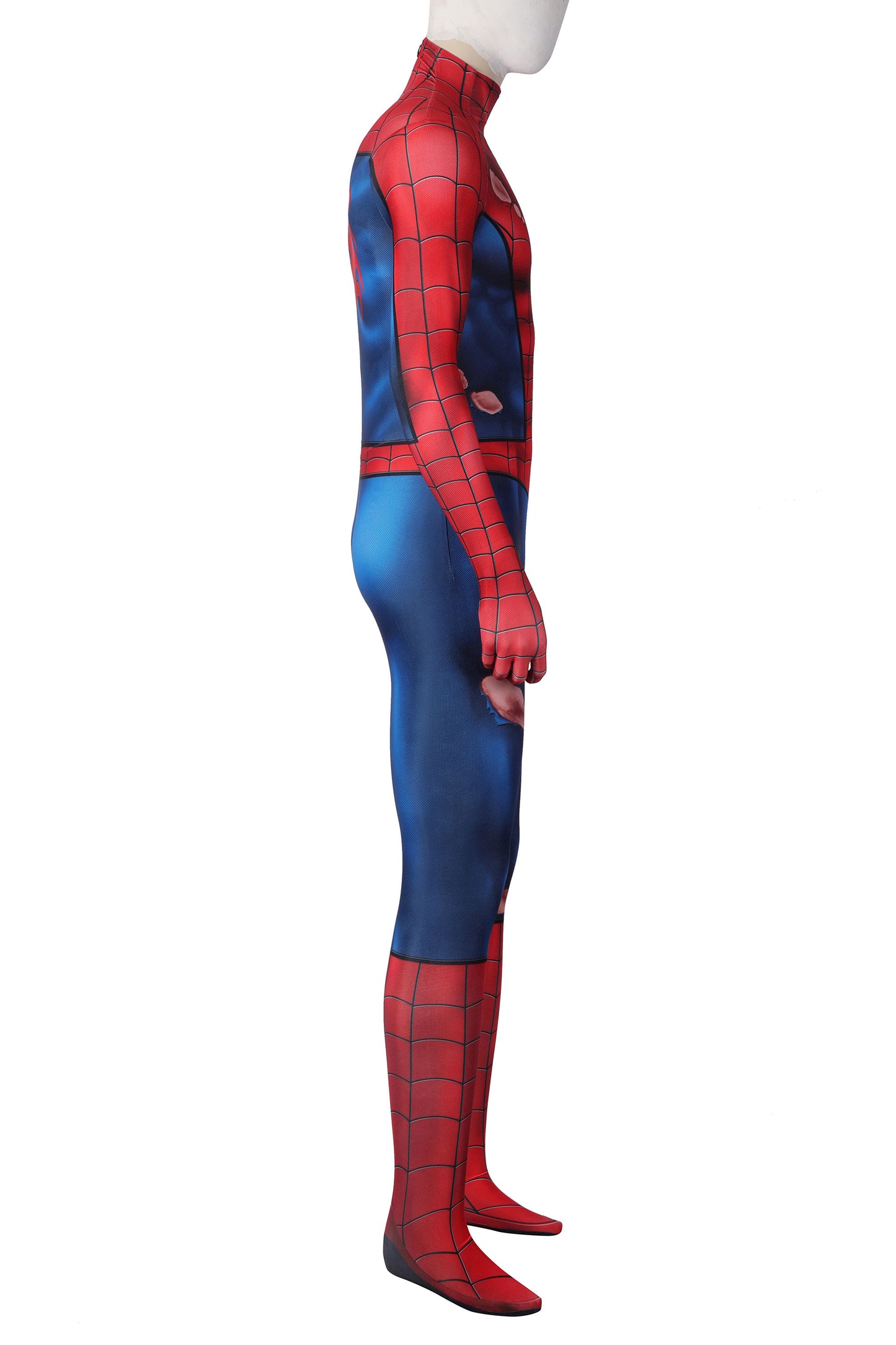 Marvel Spiderman PS5 Classic Suit Damaged Complete Cosplay Costume Outfit