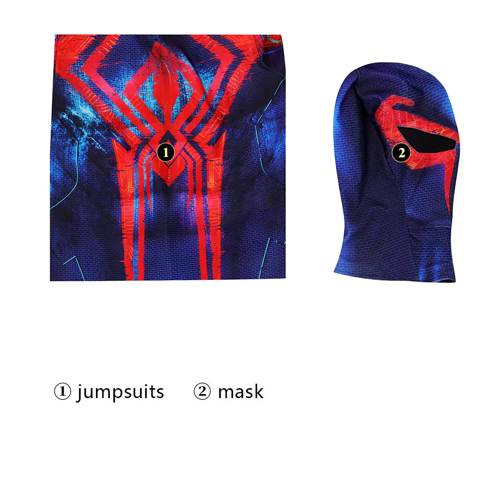 Marvel Children Spiderman 2099 Complete Cosplay Costume Outfit