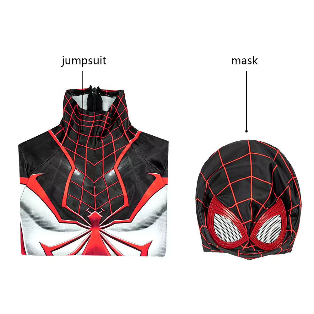 Marvel Children Spiderman PS5 Complete Cosplay Costume Outfit