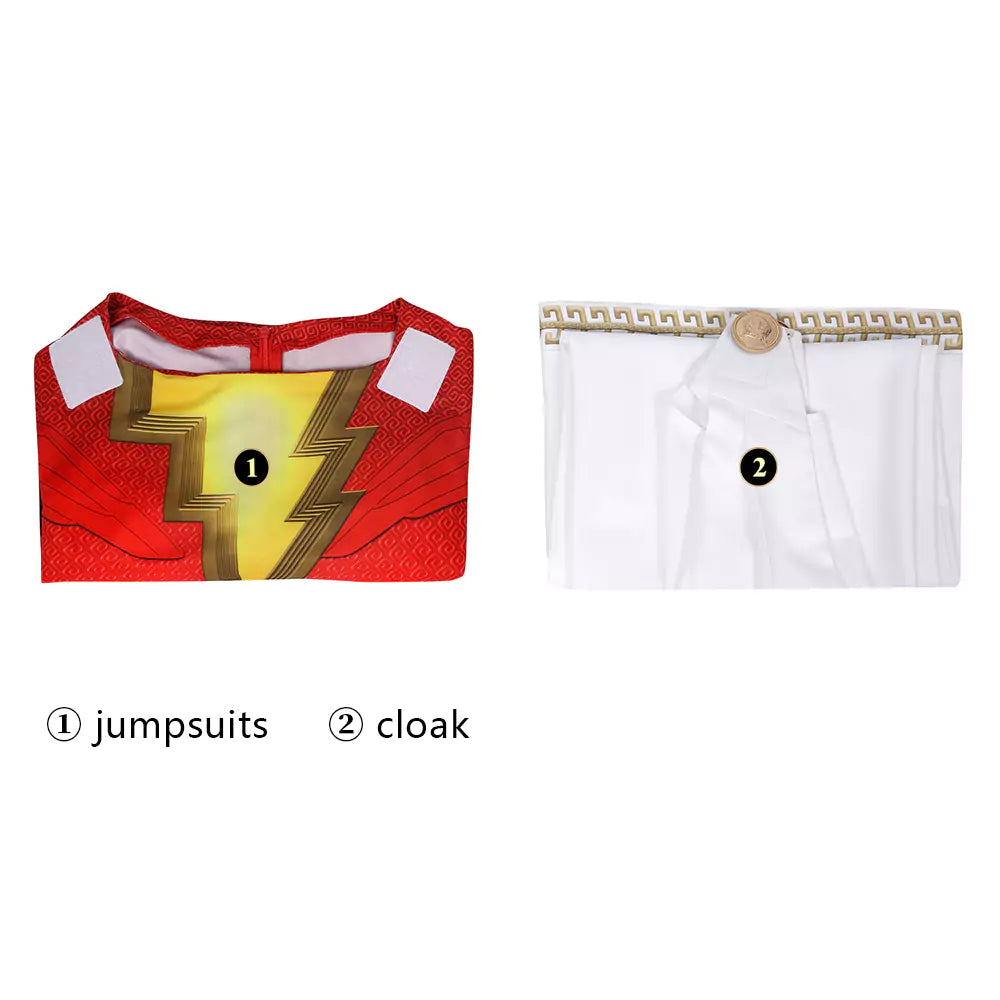 DC Shazam Captain Marvel Complete Cosplay Costume Outfit