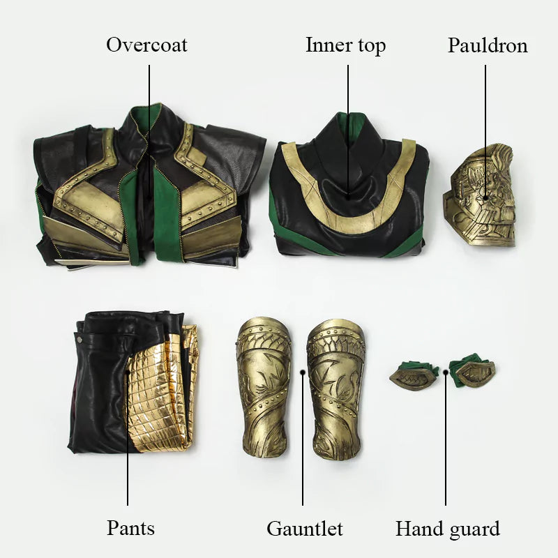 Marvel Thor 2 Loki  Complete Custom Cosplay Costume Outfit