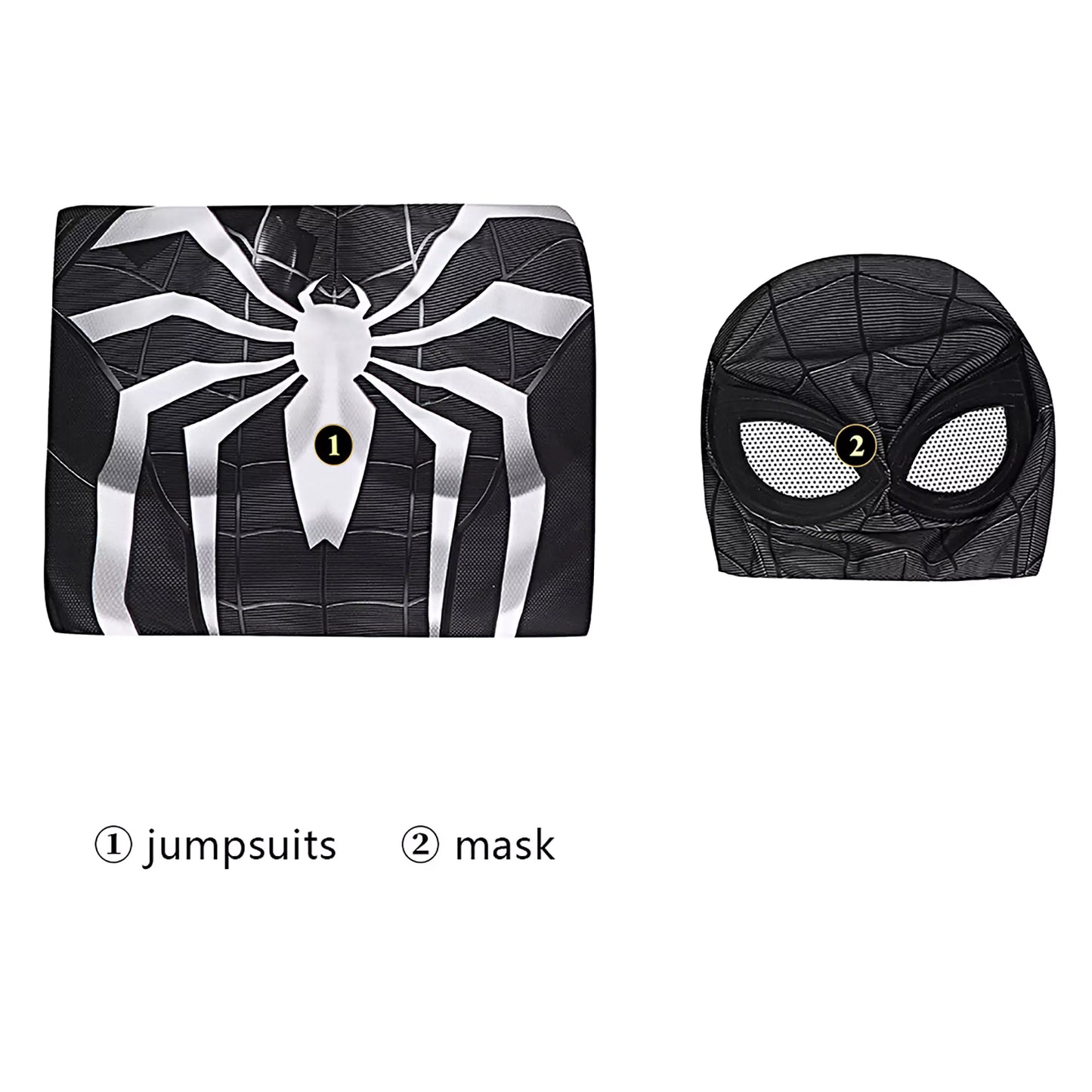 Marvel Spiderman Black Venom Complete Cosplay Costume Outfit