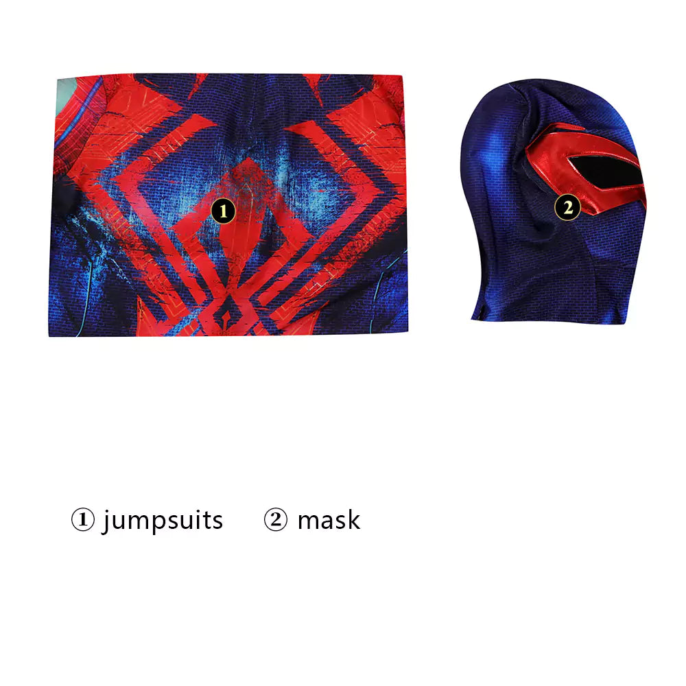 Marvel Spiderman 2099 Complete Cosplay Costume Outfit