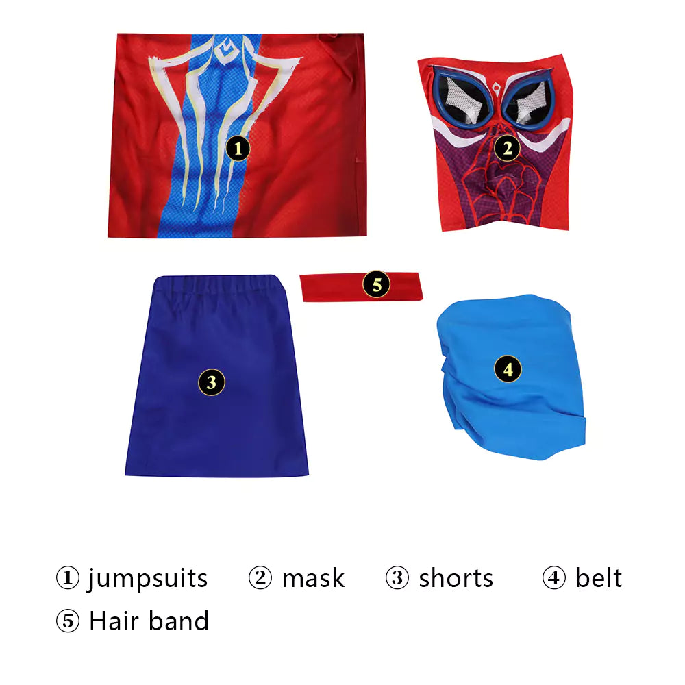 Marvel Spider-Verse Indian Spiderman Complete Cosplay Costume Outfit