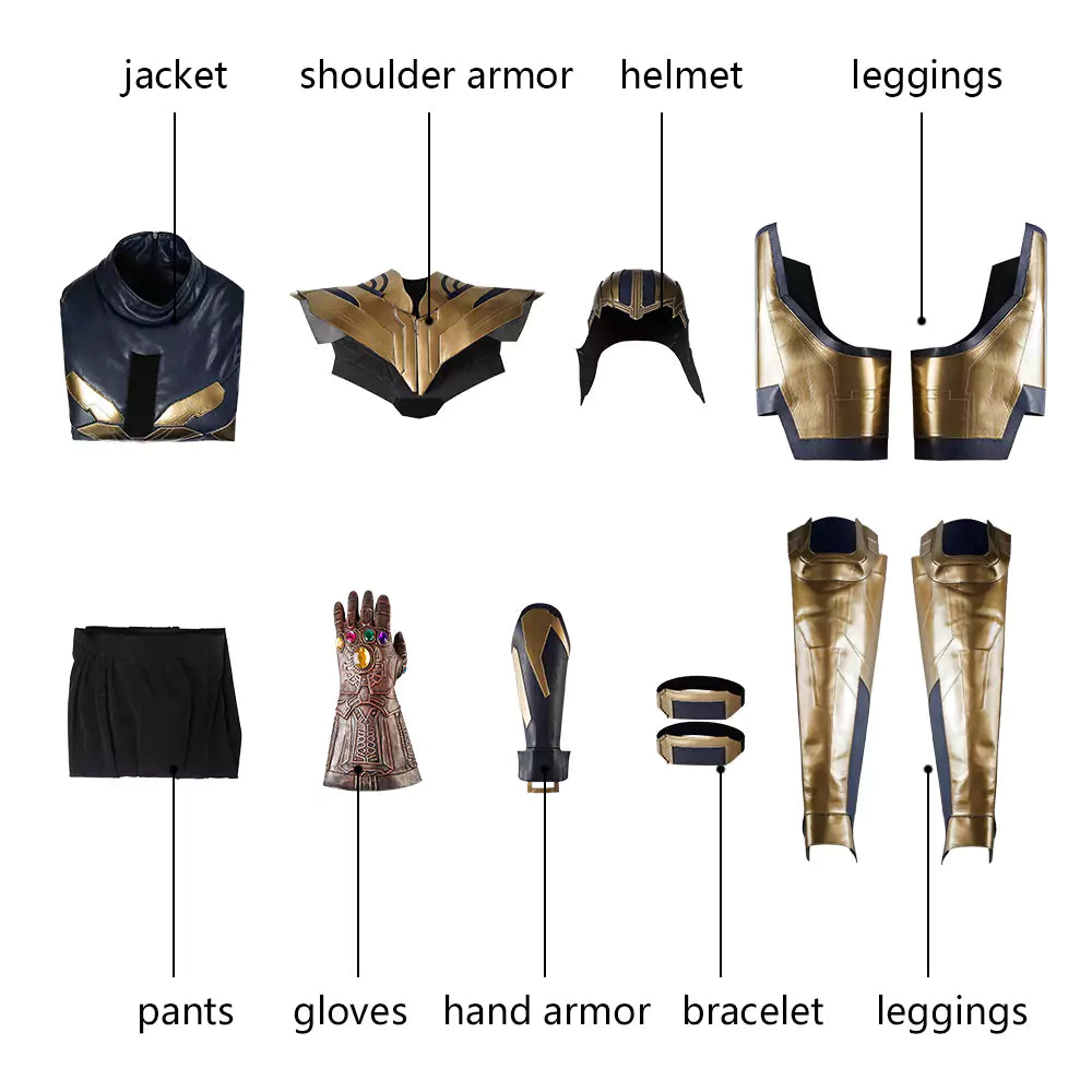 Marvel Avengers 4 Thanos Complete Cosplay Costume Outfit