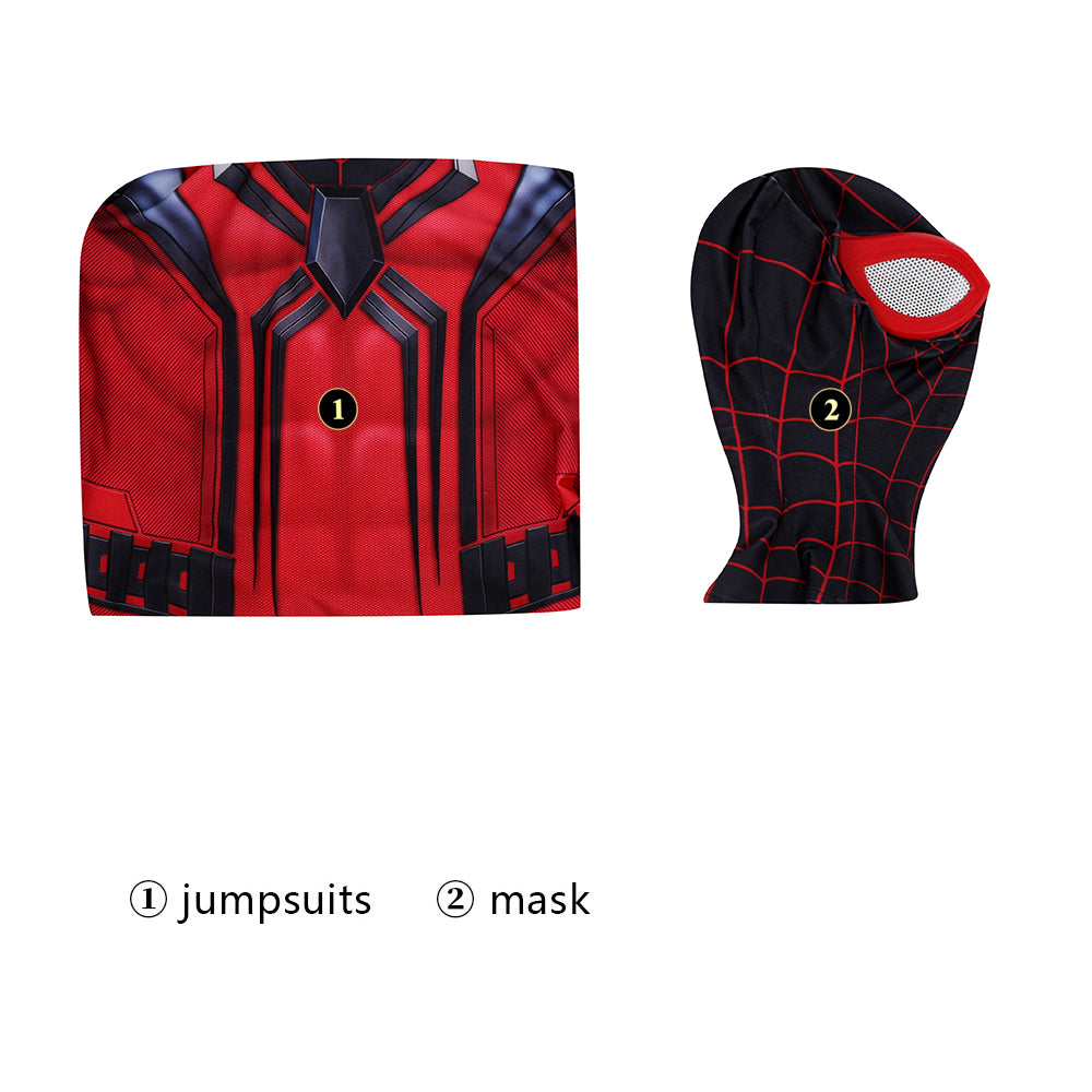 Spider-Man PS5 Crimson Cowl Suit Cosplay Costume | Marvel Outfit