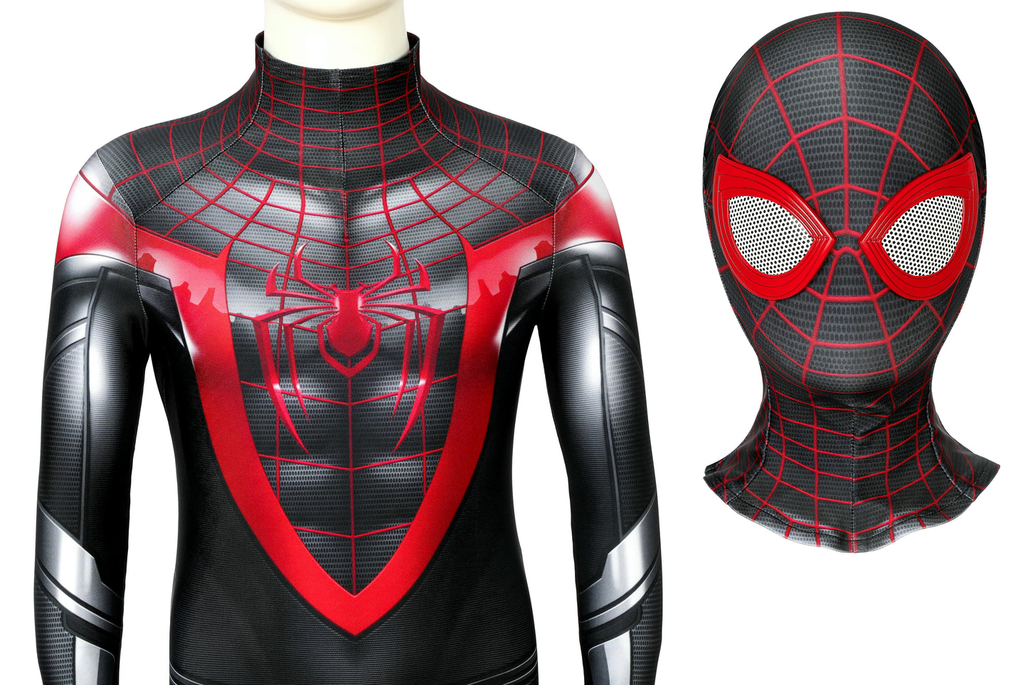 Kids Spider-Man PS5 Miles Morales Cosplay Costume | Marvel Outfit