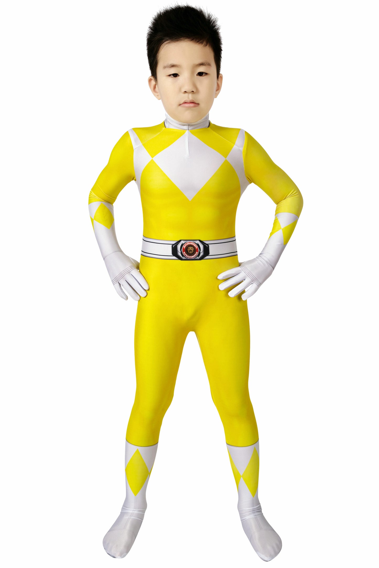 Power Ranger Kids Trini Kwan Yellow Ranger Complete Cosplay Costume Outfit