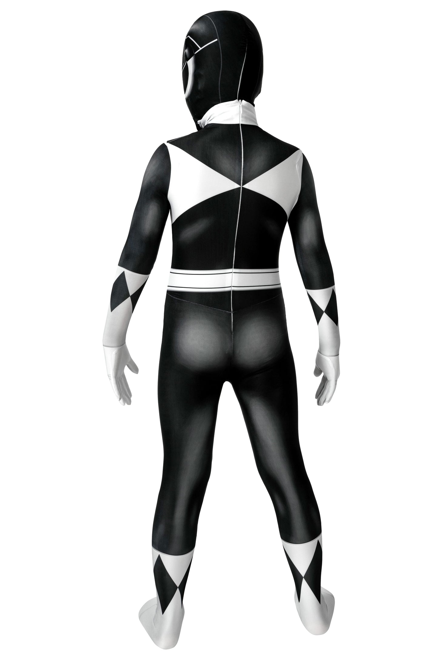 Power Ranger Kids Zack Black Ranger Complete Cosplay Costume Outfit