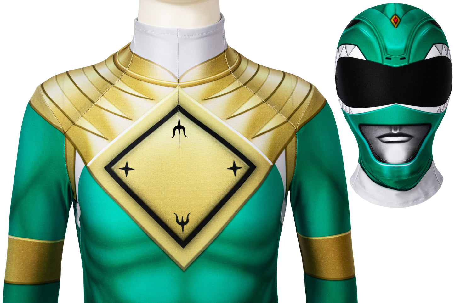 Power Ranger Kids Tommy Green Ranger Complete Cosplay Costume Outfit