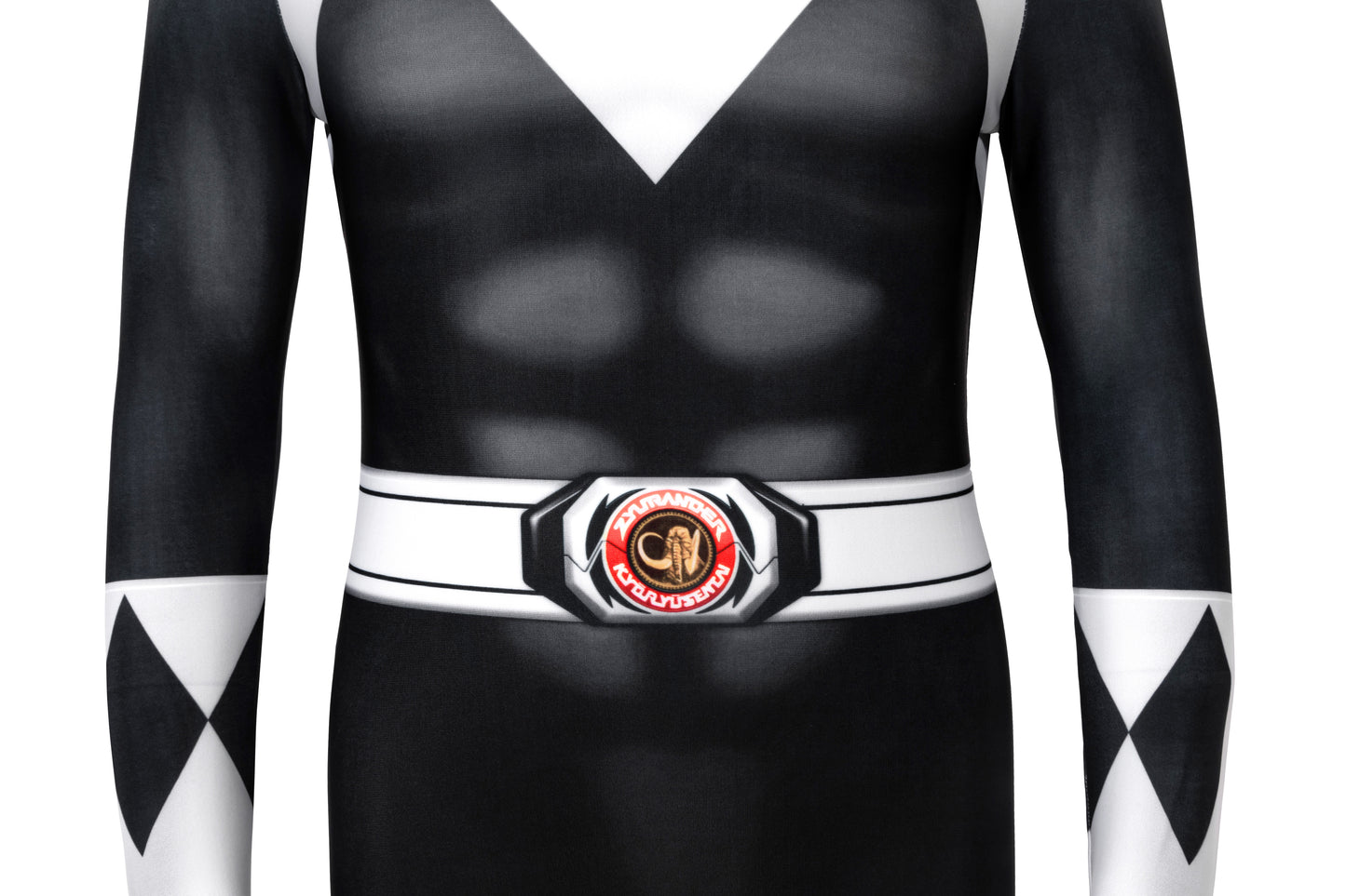 Power Ranger Kids Zack Black Ranger Complete Cosplay Costume Outfit