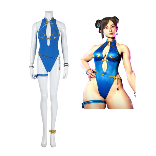Street Fighter 6 Chun-Li Swimsuit Cosplay Costume | Game Outfit