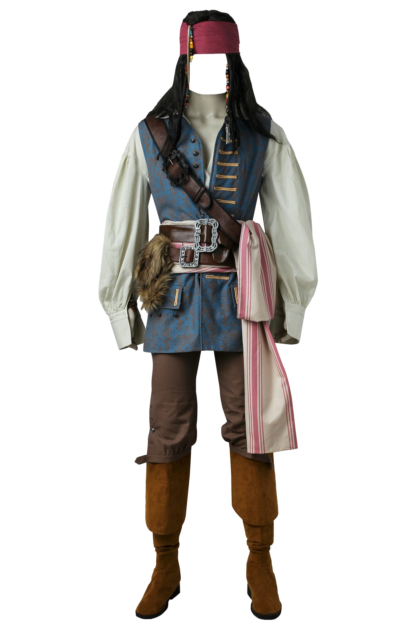 Pirates of the Caribbean 5 Jack Sparrow Cosplay Costume | Pirate Outfit