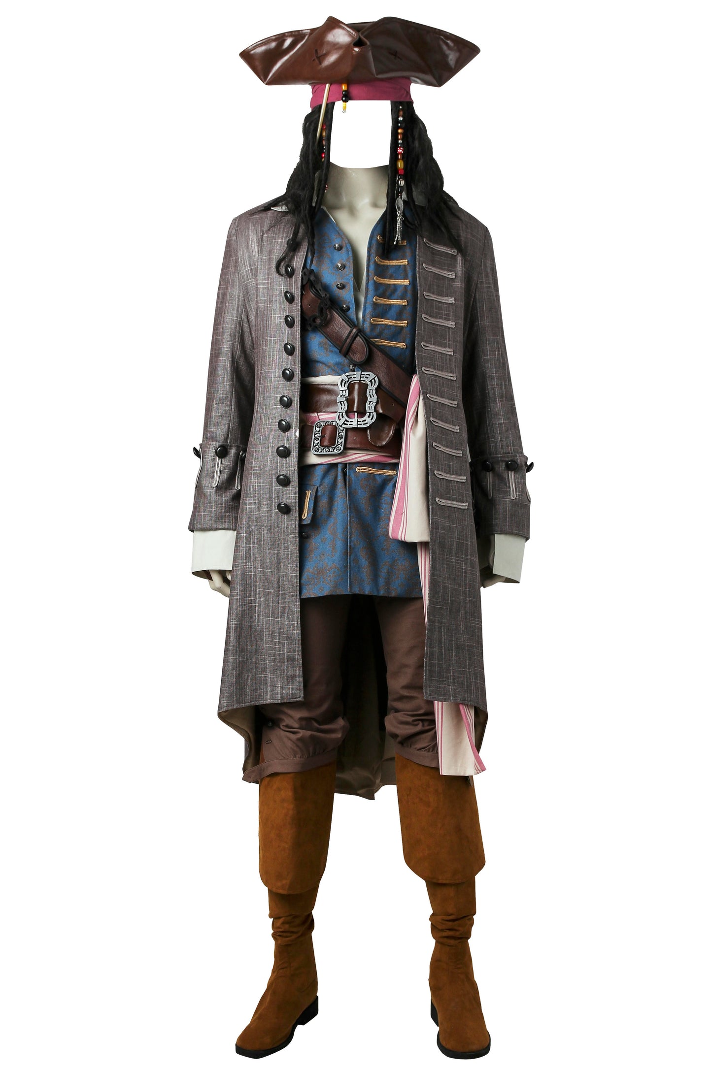 Pirates of the Caribbean 5 Jack Sparrow Cosplay Costume | Pirate Outfit