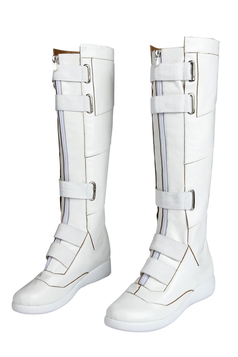 Black Widow Natasha Romanoff White Suit Custom Cosplay Shoes | Superhero Footwear