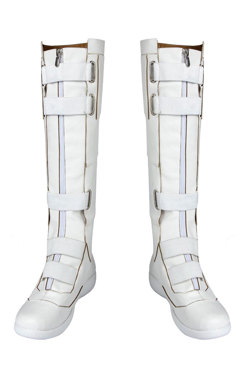 Black Widow Natasha Romanoff White Suit Custom Cosplay Shoes | Superhero Footwear