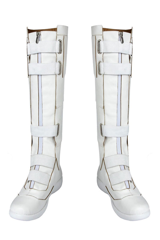 Black Widow Natasha Romanoff White Suit Custom Cosplay Shoes | Superhero Footwear