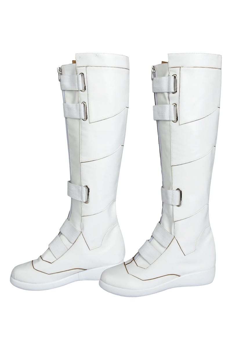 Black Widow Natasha Romanoff White Suit Custom Cosplay Shoes | Superhero Footwear
