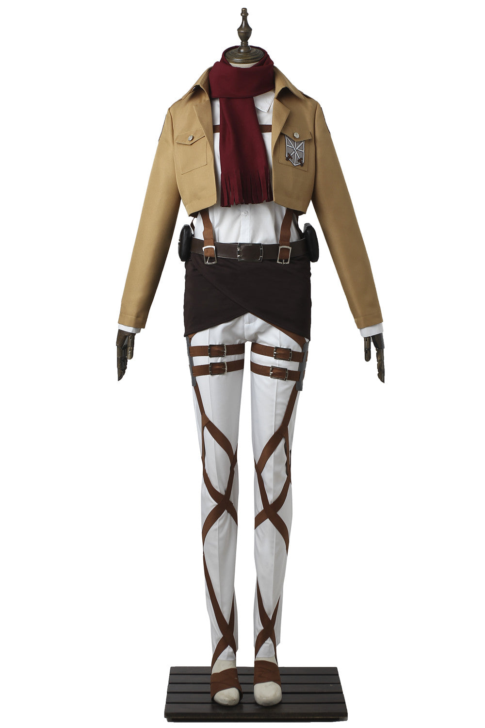 Attack on Titans Mikasa Ackerman Complete Cosplay Costume Outfit