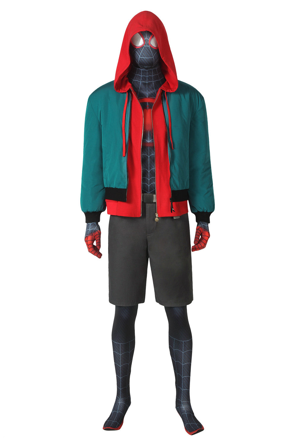 Marvel Spiderman Mile Morales Coat Complete Cosplay Costume Outfit