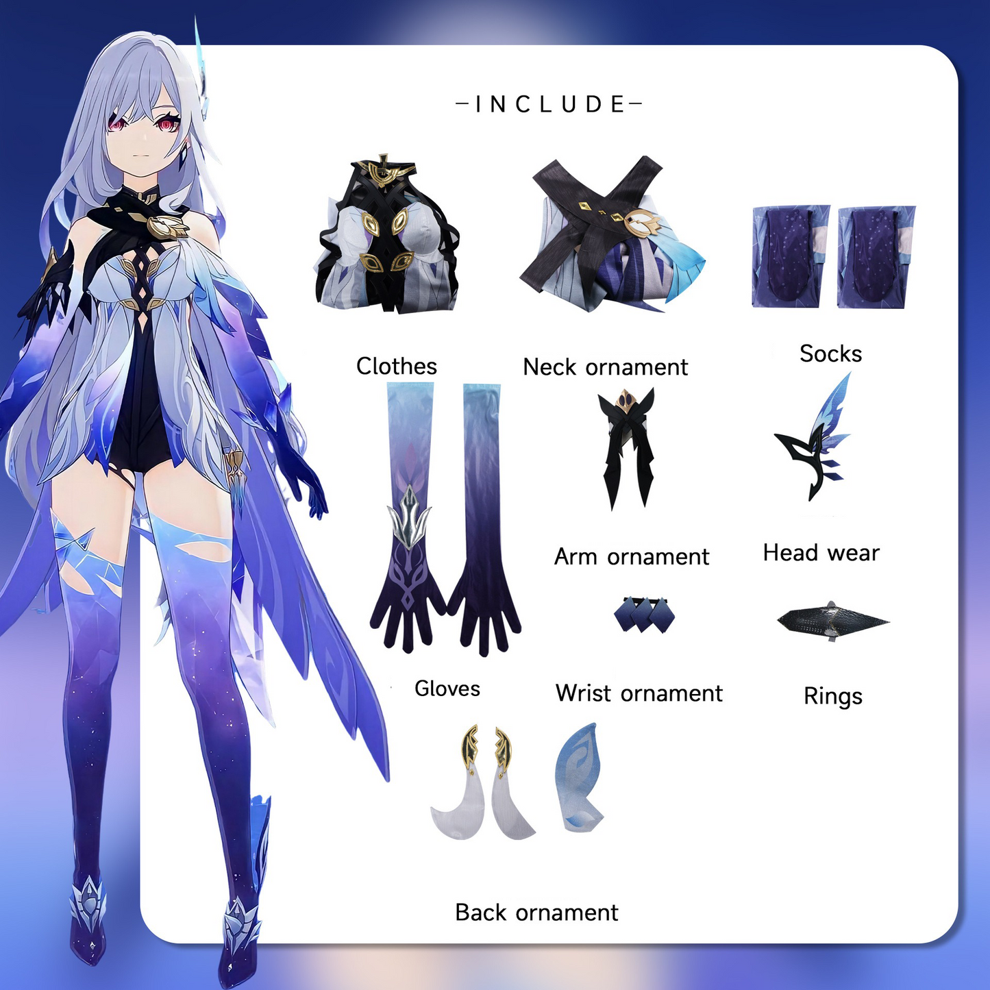 Genshin Impact Skirk Cosplay Costume | Game Outfit