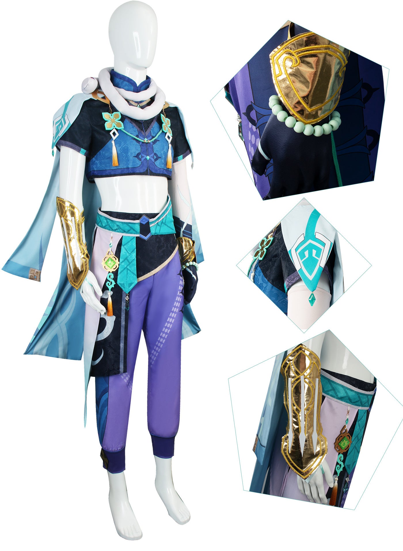 Genshin Impact Baizhu Complete Cosplay Costume Outfit