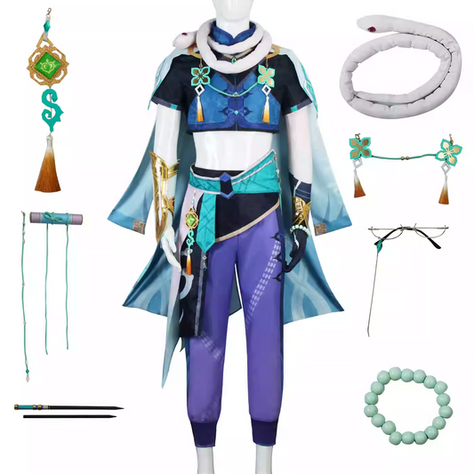 Genshin Impact Baizhu Complete Cosplay Costume Outfit