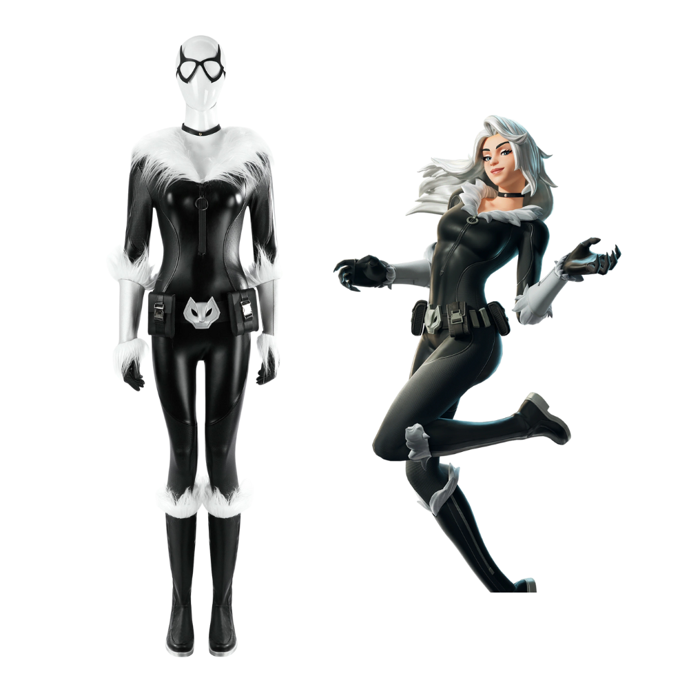 Fortnite Black Cat Cosplay Costume | Gaming Outfit