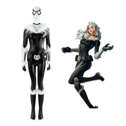 Fortnite Black Cat Cosplay Costume | Gaming Outfit