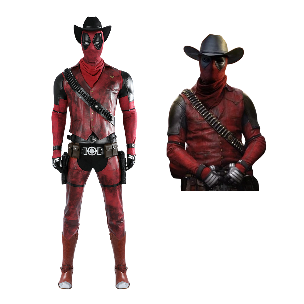 Deadpool 3 Cowboy Deadpool Cosplay Costume | Marvel Outfit