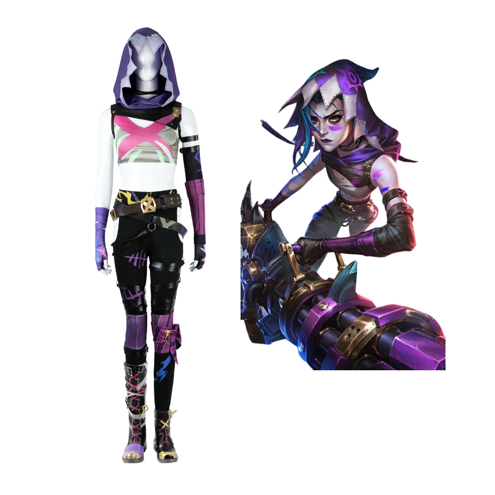 Arcane League of Legends Jinx Cosplay Costume | Gaming Outfit