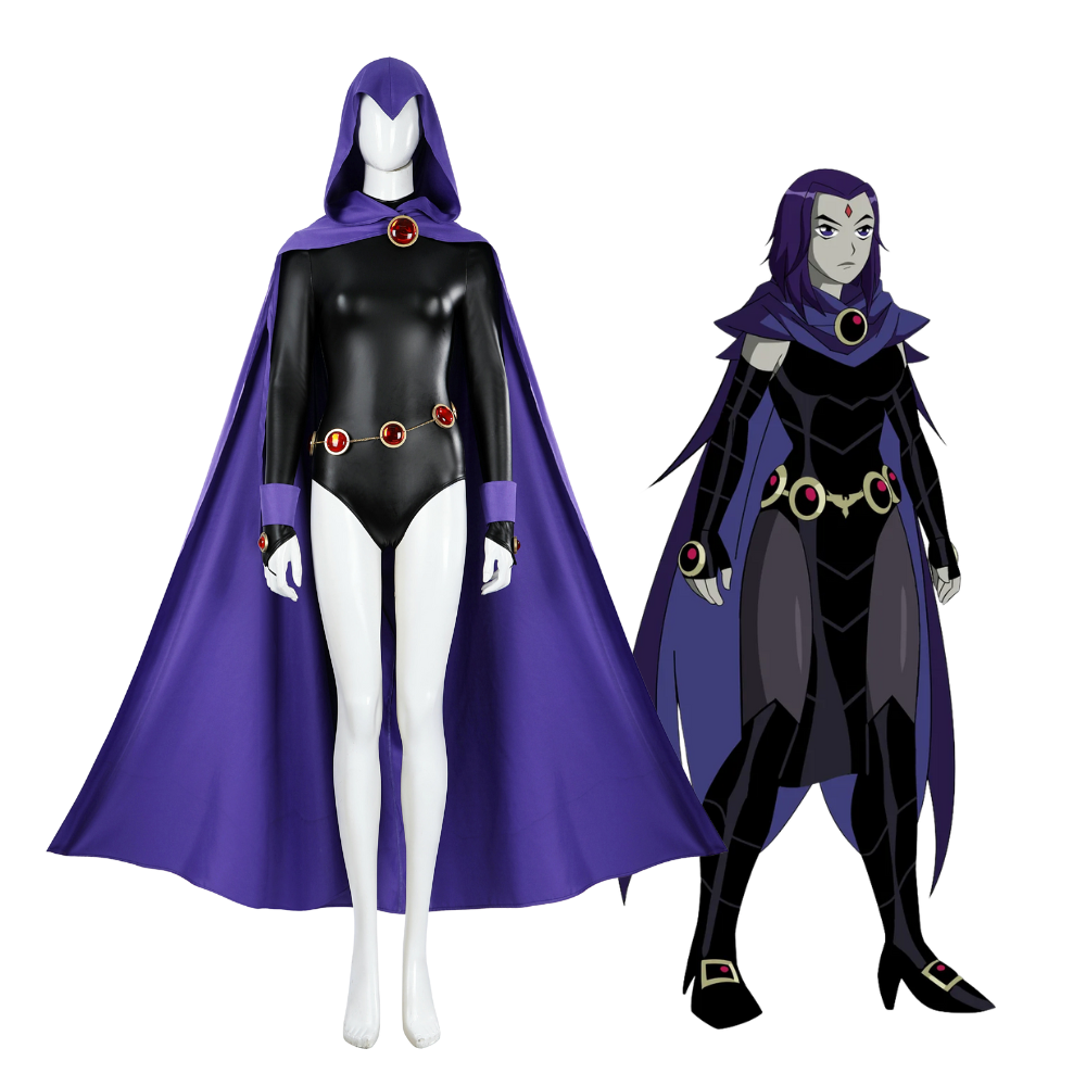 New Teen Titans Raven Cosplay Costume | DC Outfit