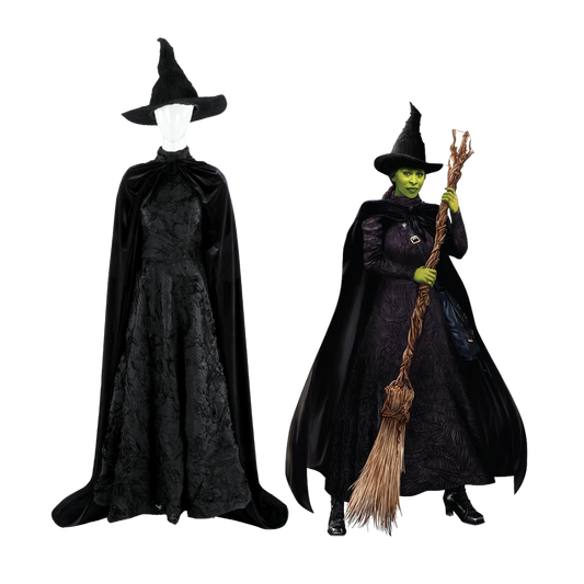 Wicked Part One Elphaba Cosplay Costume | Movie Outfit