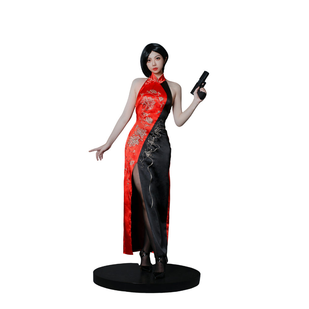 Resident Evil 4 Remake Ada Wong Cheongsam Cosplay Costume | Gaming Outfit