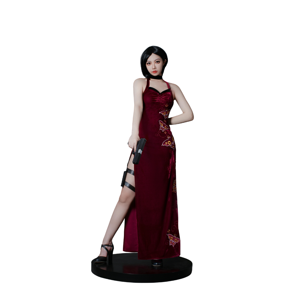 Resident Evil 4 Remake Ada Wong Cheongsam V2 Cosplay Costume | Gaming Outfit