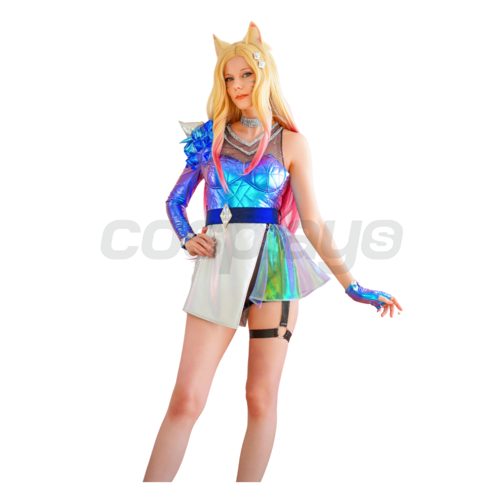 League of Legend KDA Ahri Complete Cosplay Costume Outfit