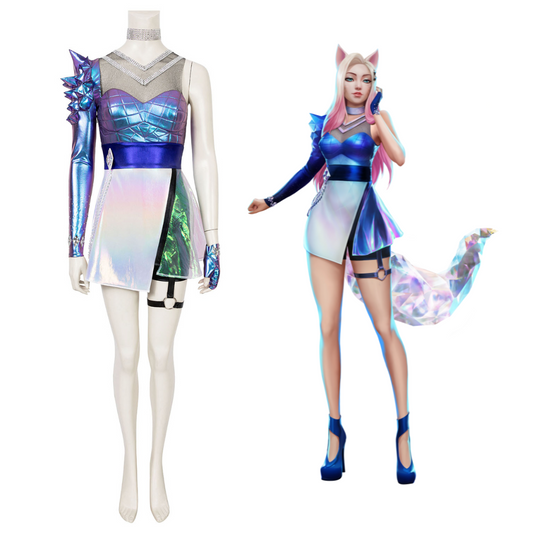 League of Legend KDA Ahri Complete Cosplay Costume Outfit