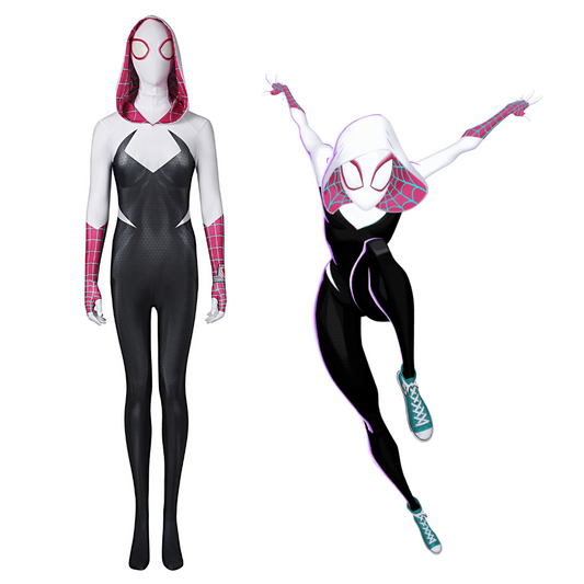 Marvel Spiderman Spiderverse Gwen Complete Cosplay Costume Outfit