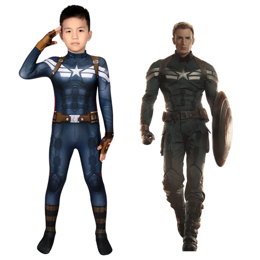 Kids Captain America Winter Soldier Cosplay Costume | Marvel Outfit