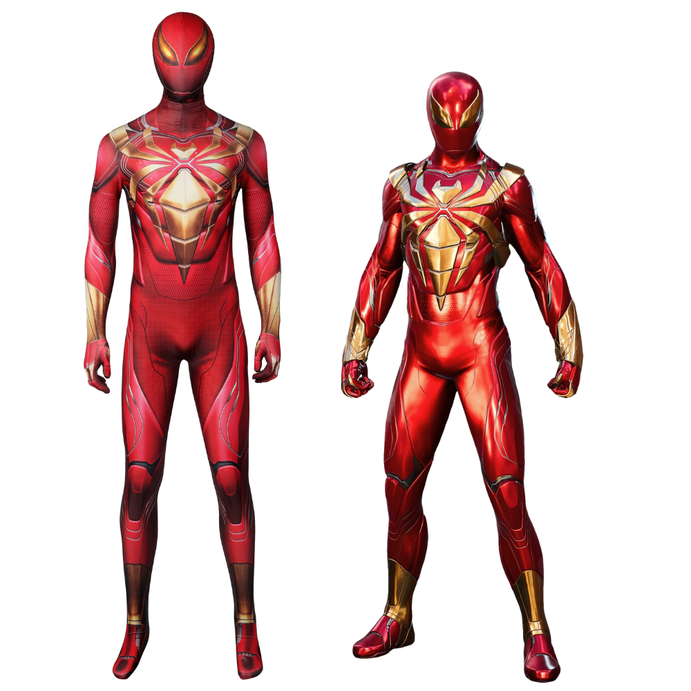 Spider-Man PS5 Iron Spider Suit Cosplay Costume | Marvel Outfit