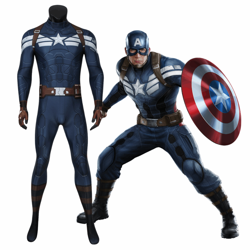 Marvel Winter Soldier Captain America Complete Cosplay Costume Outfit