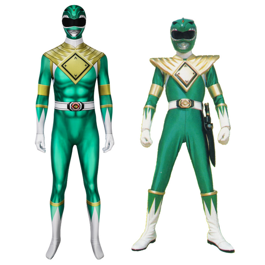 Power Ranger Tommy Green&White Ranger Complete Cosplay Costume Outfit