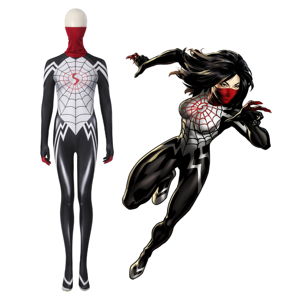 Marvel Spiderman Silk Cindy Moon Complete Cosplay Costume Outfit