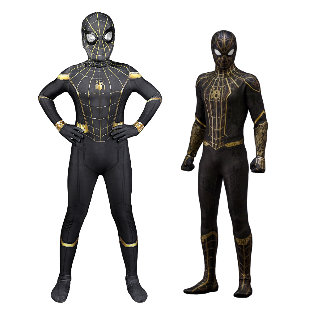 Kids Spider-Man 3 Black & Gold Cosplay Costume | Marvel Outfit