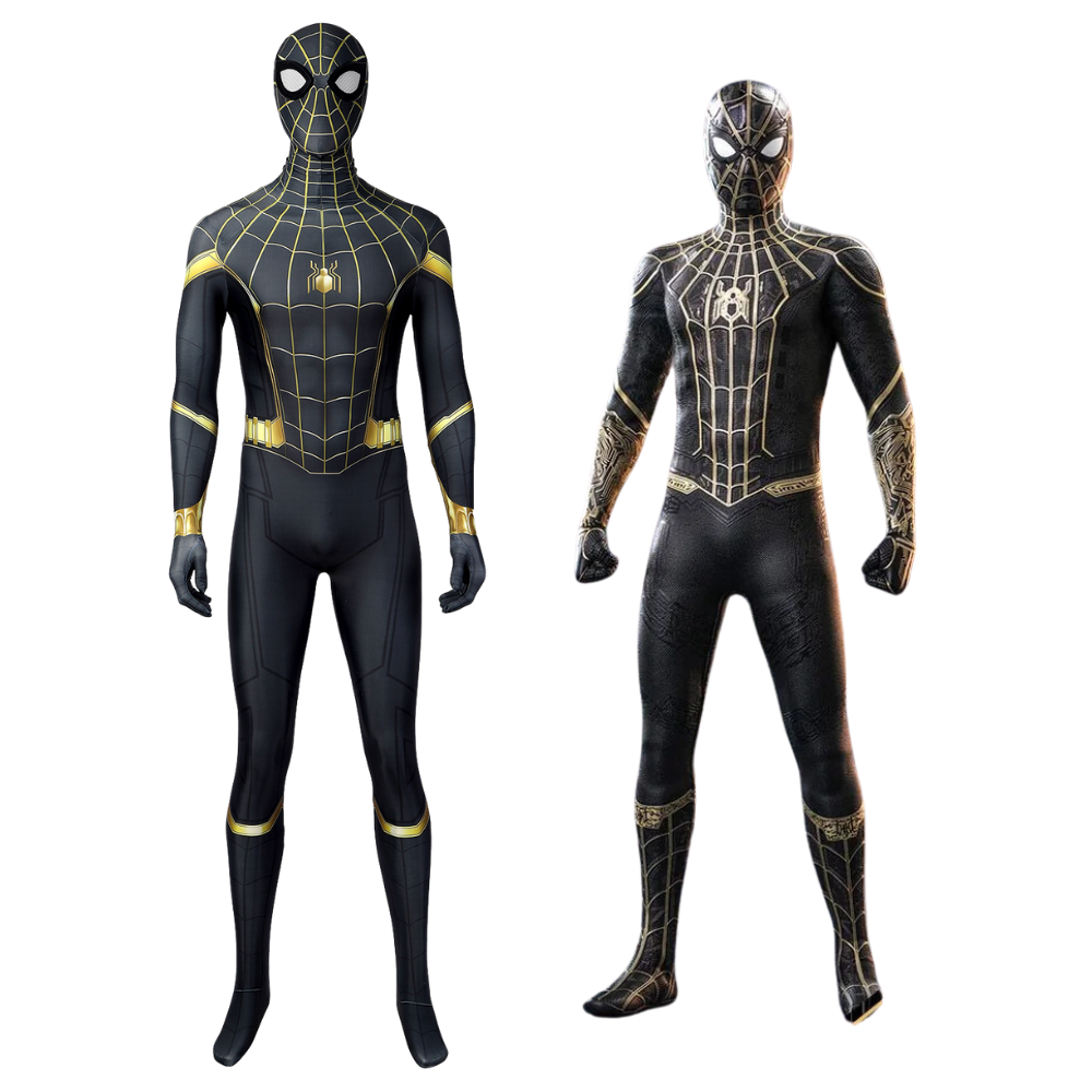 Spider-Man 3 Black & Gold Suit Cosplay Costume | Marvel Outfit