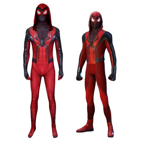 Spider-Man PS5 Crimson Cowl Suit Cosplay Costume | Marvel Outfit