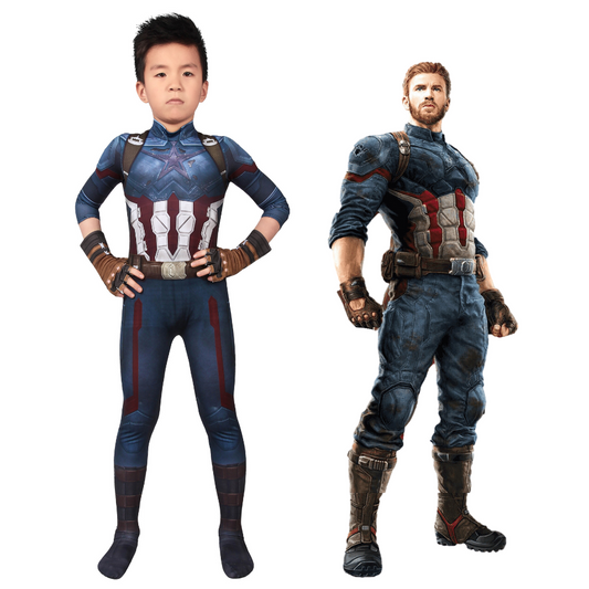 Kids Captain America Avengers 3 Cosplay Costume | Marvel Outfit