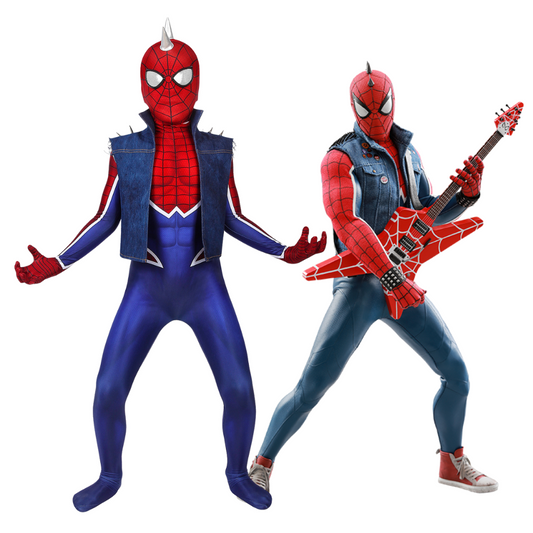 Kids Spider-Man PS4 Punk Suit Cosplay Costume | Marvel Outfit