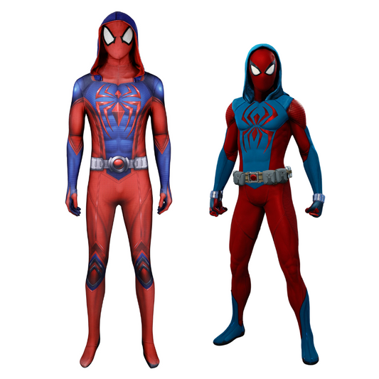 Marvel Spiderman 2 Scarlet III Suit Complete Cosplay Costume Outfit